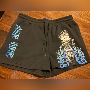 Betty Boop Black Knit Graphic‎ Shorts Women’s Size XL